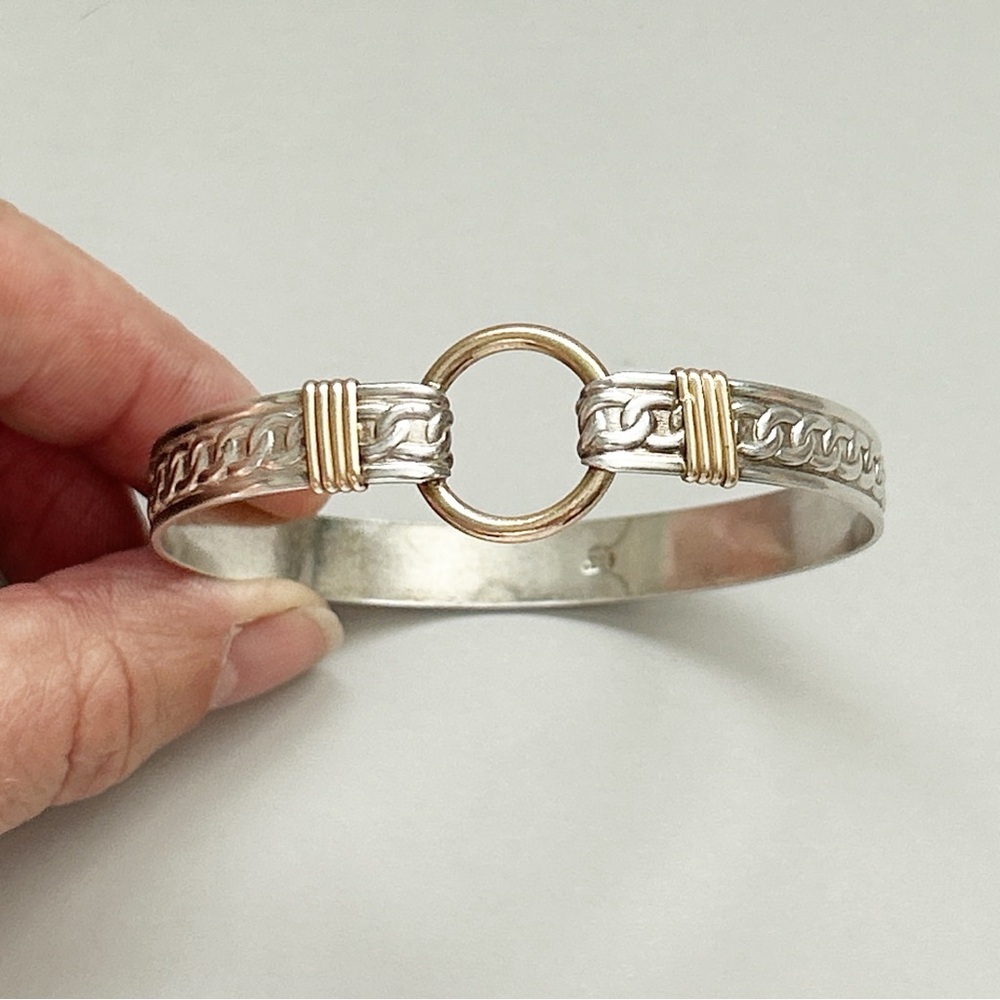 Sterling Silver Gold Wash Circle of Life Bracelet